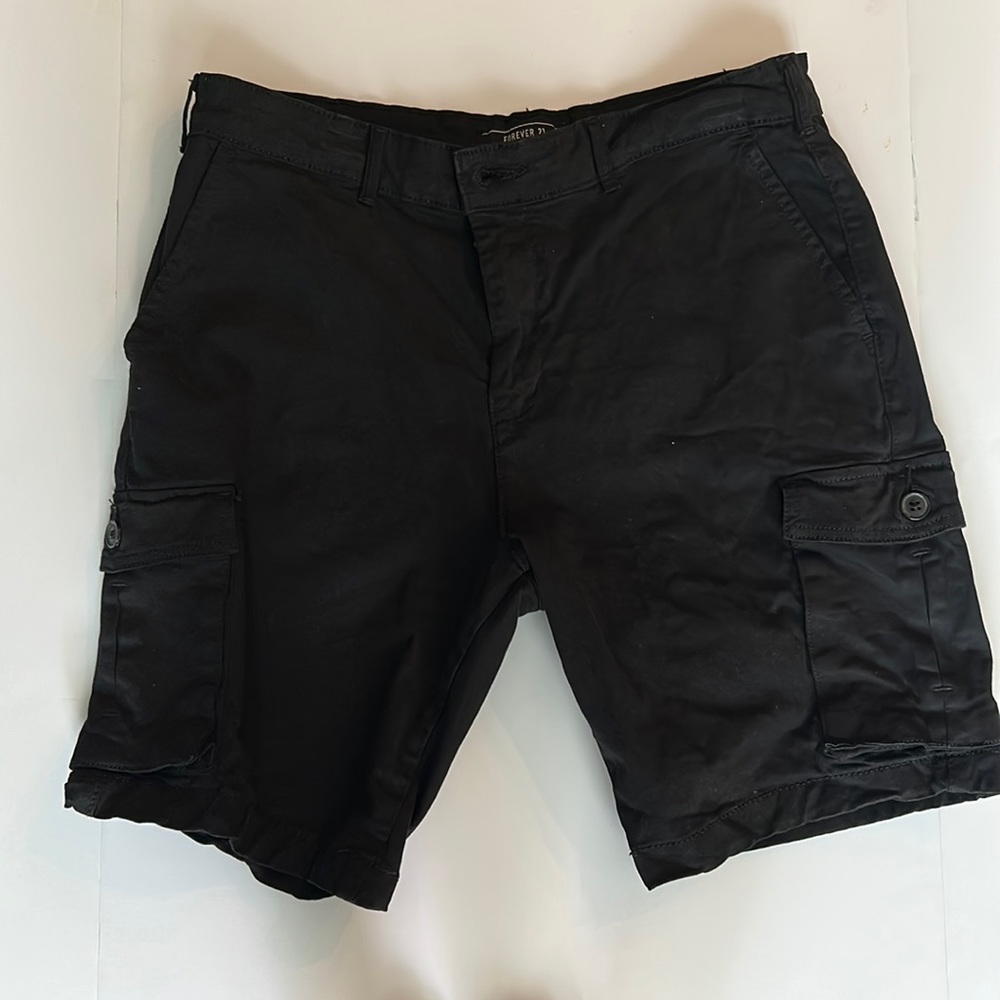 Black Cargo Shorts
